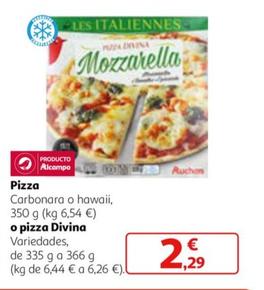 Oferta de Pizza o pizza Divina por 2,29€ en Alcampo