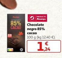 Oferta de Chocolate Negro 85% Cacao por 1,24€ en Alcampo