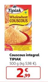 Oferta de Tipiak -  Couscous Integral por 2,99€ en Alcampo