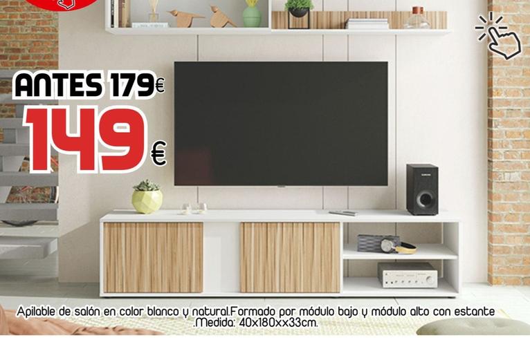 Oferta de Mueble Tv por 149€ en Muebles Hnos. García
