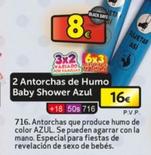 Oferta de 2 Antorchas De Humo Baby Shower Azul por 16€ en Petardos CM