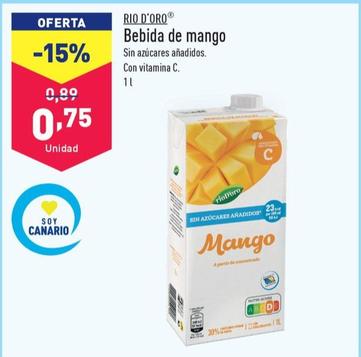 Oferta de Rio D'oro - Bebida De Mango por 0,75€ en ALDI