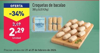 Oferta de Croquetas De Bacalao por 2,29€ en ALDI