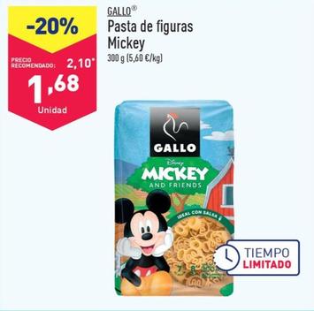 Oferta de Gallo - Pasta De Figuras Mickey por 1,68€ en ALDI