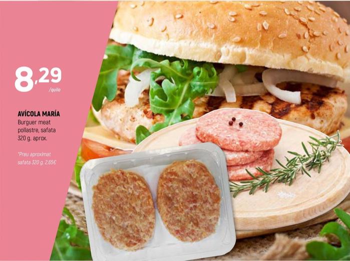 Oferta de Avicola Maria - Burguer Meat Pollastre por 8,29€ en Coviran