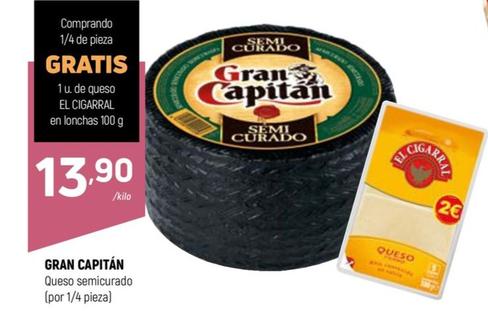Oferta de Gran Capitán - Queso Semicurado por 13,9€ en Coviran