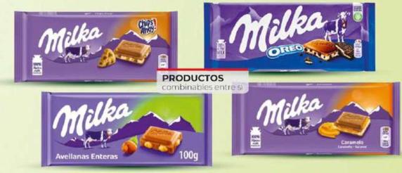 Oferta de Milka - Chocolate Con Chips Ahoy / Con Oreo / Con Avellanas / Relleno De Caramelo  por 1,55€ en Dia