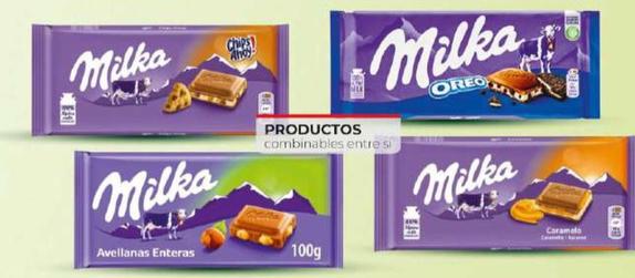 Oferta de Milka - Chocolate Con Chips Ahoy / Con Oreo / Con Avellanas / Relleno De Caramelo por 1,55€ en Dia