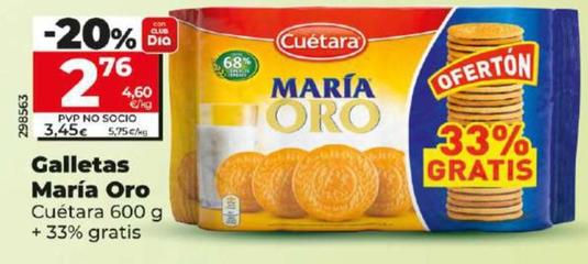Oferta de Cuétara - Galletas María Oro  por 2,76€ en Dia