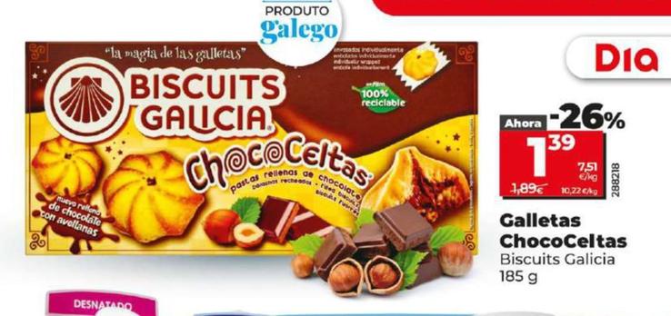 Oferta de Biscuits Galicia - Galletas ChocoCeltas por 1,39€ en Dia
