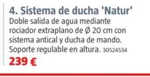 Oferta de Sistema de ducha Natur por 239€ en BAUHAUS