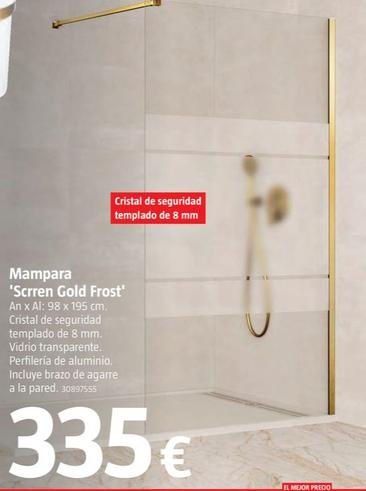 Oferta de Mampara Scrren Gold Frost por 335€ en BAUHAUS