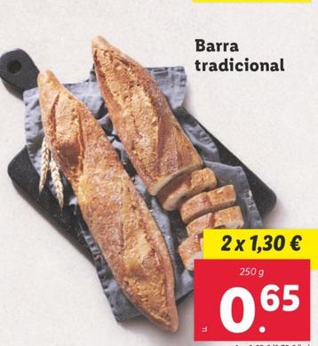 Oferta de Barra Tradicional por 0,65€ en Lidl