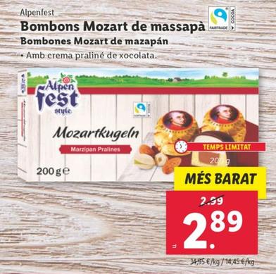 Oferta de Alpenfest - Bombones Mozart De Mazapan por 2,89€ en Lidl
