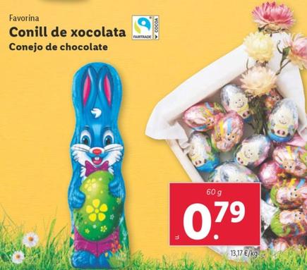 Oferta de Favorina - Conejo De Chocolate por 0,79€ en Lidl