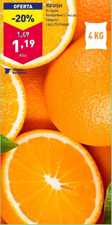 Oferta de Naranjas por 1,19€ en ALDI
