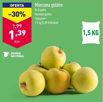 Oferta de Manzana Golden por 1,39€ en ALDI