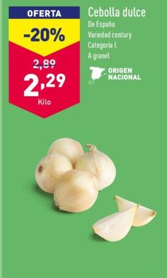 Oferta de Cebolla Dulce por 2,29€ en ALDI