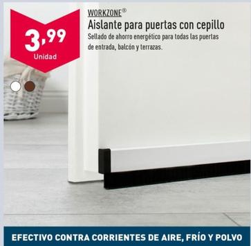 Oferta de Workzone - Aislante Para Puertas Con Cepilli por 3,99€ en ALDI