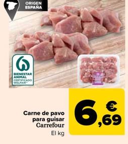 Oferta de Carrefour - Carne De Pavo Para Guisar   por 6,69€ en Carrefour