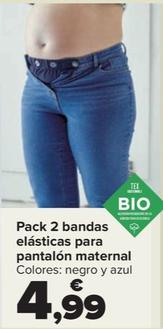 Oferta de Tex - Pack 2 Bandas Elásticas Para Pantalón Maternal por 4,99€ en Carrefour