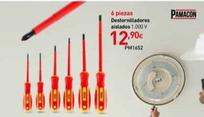 Oferta de Pamacon - 6 piezas Destornilladores Aislados 1.000 V por 12,9€ en Mi Bricolaje