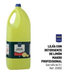 Oferta de Makro Professional - Lejía Con Detergente De Limón en Makro