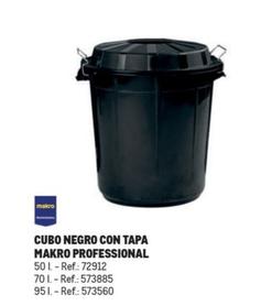 Oferta de  Makro Professional - Cubo Negro Con Tapa en Makro