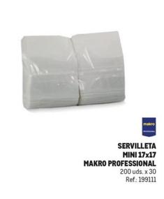 Oferta de Makro - Servilleta Mini 17x17 en Makro