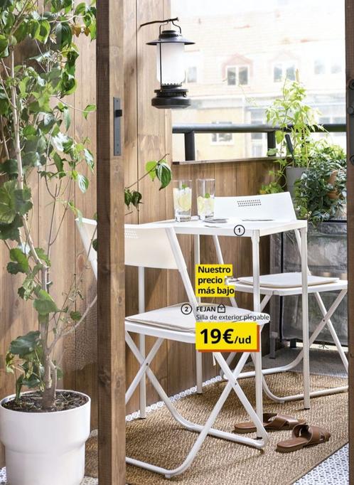 Oferta de Fejan - Silla De Exterior Plegable por 19€ en IKEA