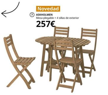 Oferta de Ikea - Mesa Plegable + 4 Sillas De Exterior por 257€ en IKEA