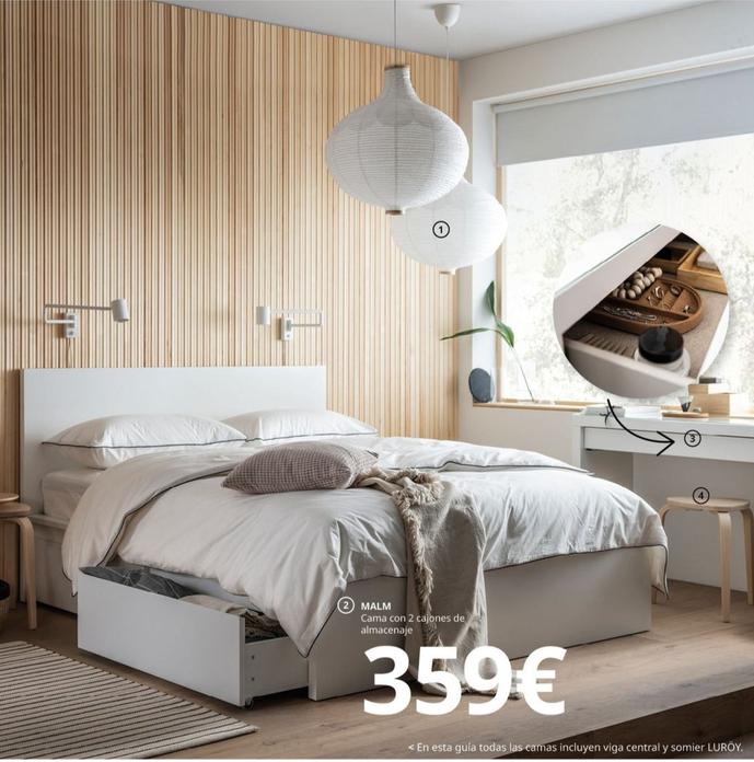 Oferta de Malm - Cama Con 2 Cajones De Almacenaje por 359€ en IKEA