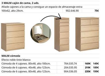 Oferta de Ikea - Cómoda De 4 Cajones por 149€ en IKEA