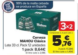 Oferta de Mahou - Cerveza Clasica por 8,64€ en Carrefour Market