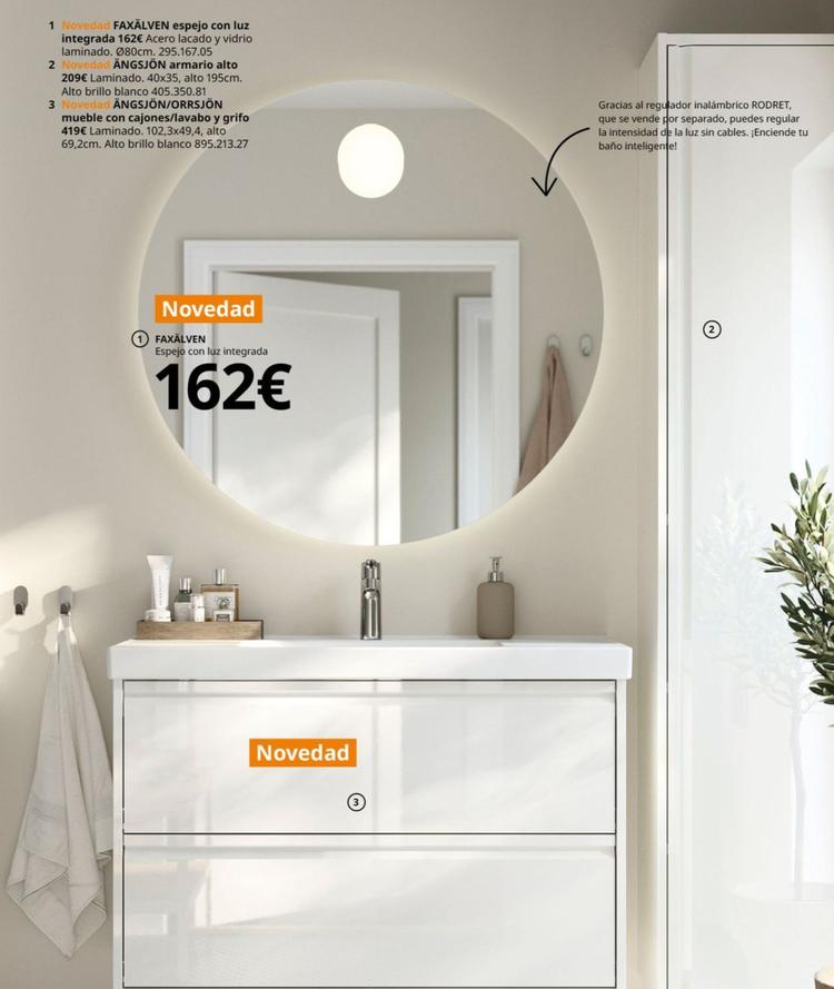 Oferta de Ikea - Espejo Con Luz Integrada por 162€ en IKEA