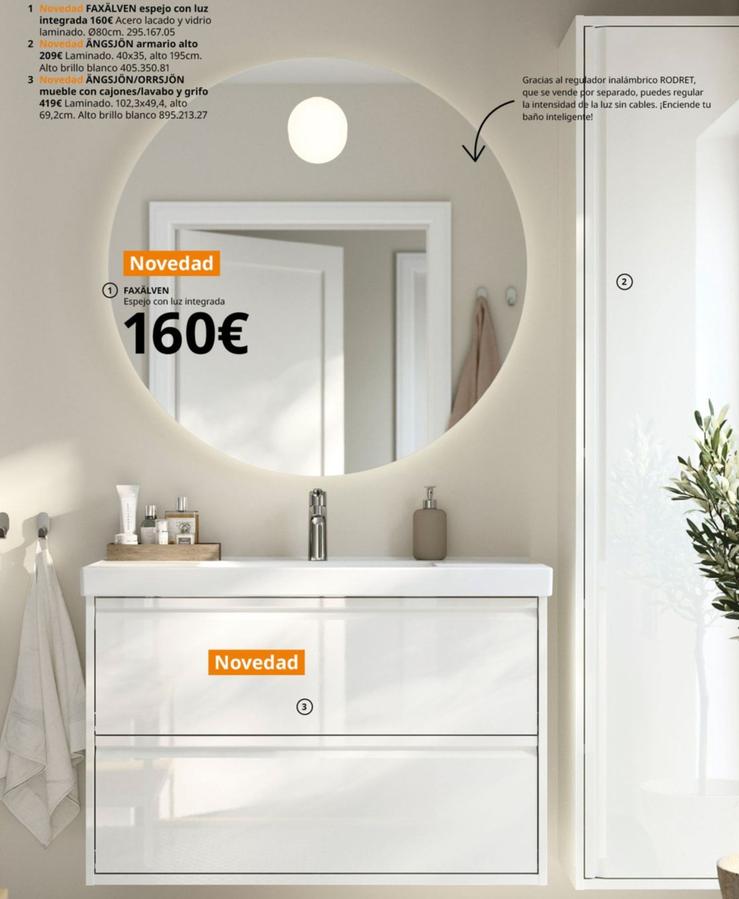 Oferta de Ikea - Espejo Con Luz Integrada por 160€ en IKEA
