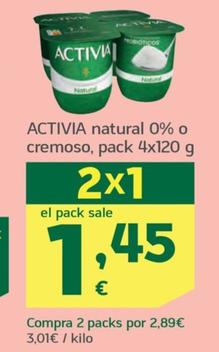 Oferta de Danone - Activia Natural 0% o Cremoso por 1,45€ en HiperDino