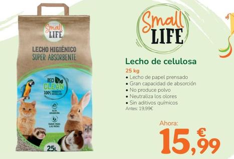 Oferta de Small Life - Lecho De Celulosa por 15,99€ en Tiendanimal