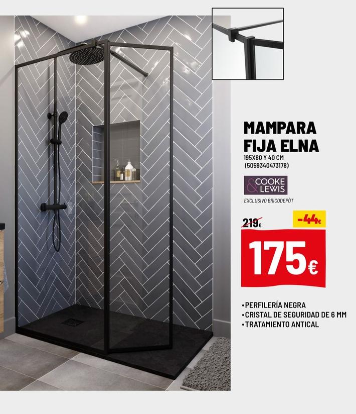 Oferta de Mampara de ducha por 175€ en Brico Depôt