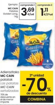Oferta de Mccain - Patatas Golden Long por 3,69€ en Eroski