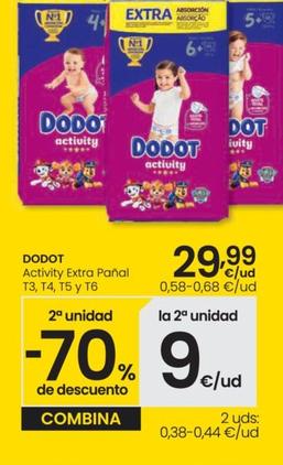 Oferta de Dodot - Activity Extra Pañal T3, T4, T5 Y T6 por 29,99€ en Eroski