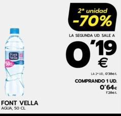 Oferta de Font Vella - Agua por 0,64€ en BM Supermercados