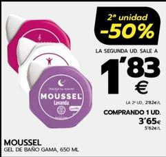 Oferta de Moussel - Gel De Baño Gama por 3,65€ en BM Supermercados