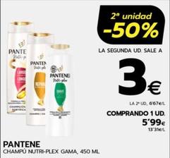 Oferta de Pantene - Champú Nutri-Plex Gama por 5,99€ en BM Supermercados
