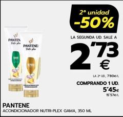 Oferta de Pantene - Acondicionador Nutri-Plex Gama por 5,45€ en BM Supermercados