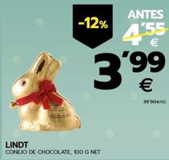 Oferta de Lindt - Conejo De Chocolate por 3,99€ en BM Supermercados