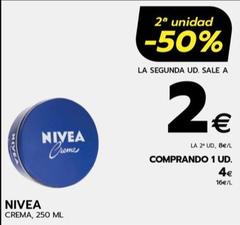Oferta de Nivea - Crema  por 4€ en BM Supermercados