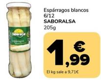 Oferta de Saboralsa - Esparragos Blancos por 1,99€ en Supeco