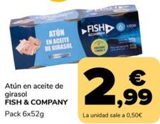 Oferta de Fish & Company - Atún En Aceite De Girasol por 2,99€ en Supeco