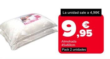 Oferta de Almohada 45x60cm por 4,98€ en Supeco